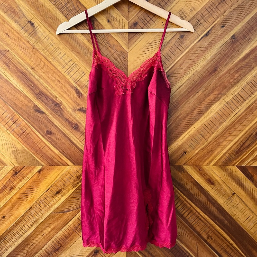Victoria’s Secret Red Satin Slip Dress Size XS